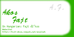 akos fajt business card